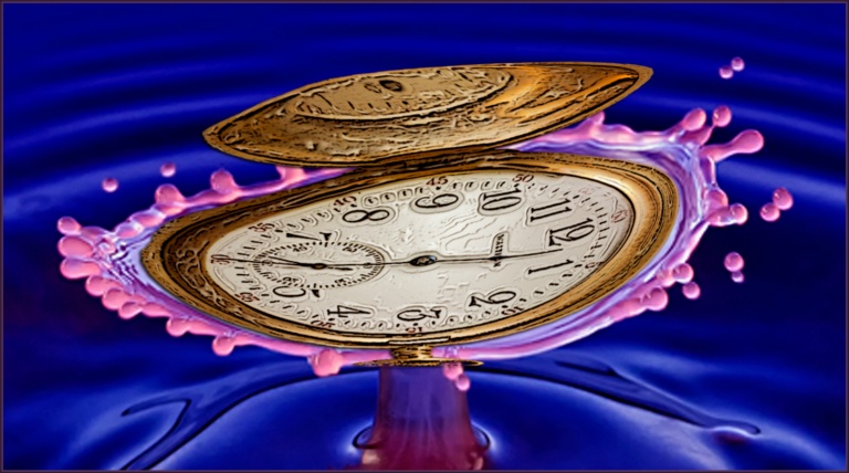 Plate Drip with Distorted Pocket Watch